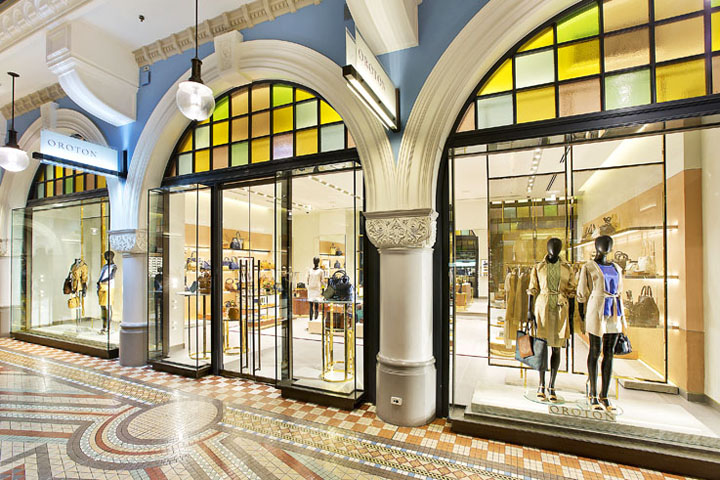 Роскошный бутик oroton store – флагманский салон в сиднее, австралия, от universal studio design