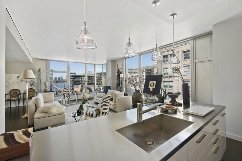 Элегантные апартаменты в трайбеке и их роскошный современный дизайн, нью-йорк, сша
