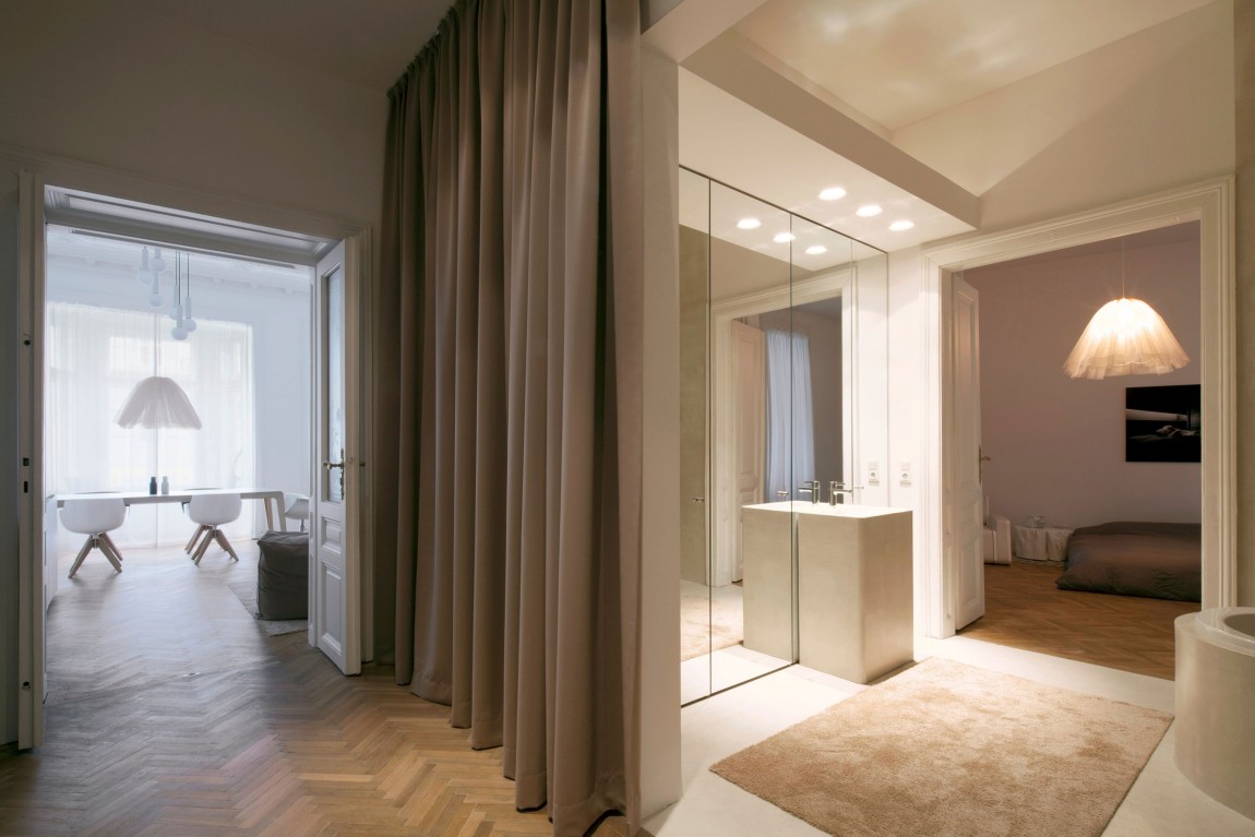 Дизайн классической квартиры с высокими потолками в вене