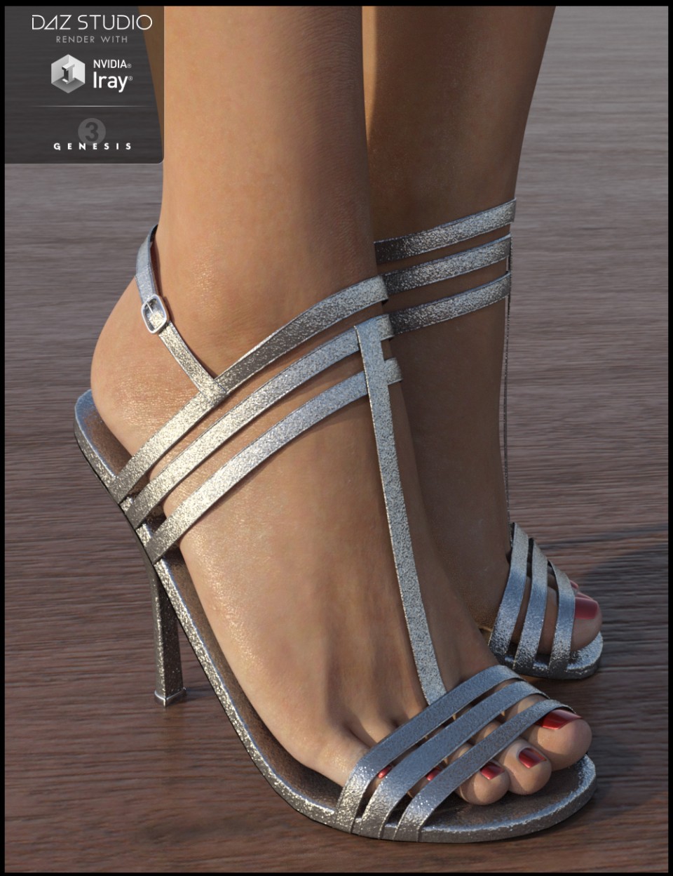 Strappy Sandal Heels for Genesis 3 Female(s)